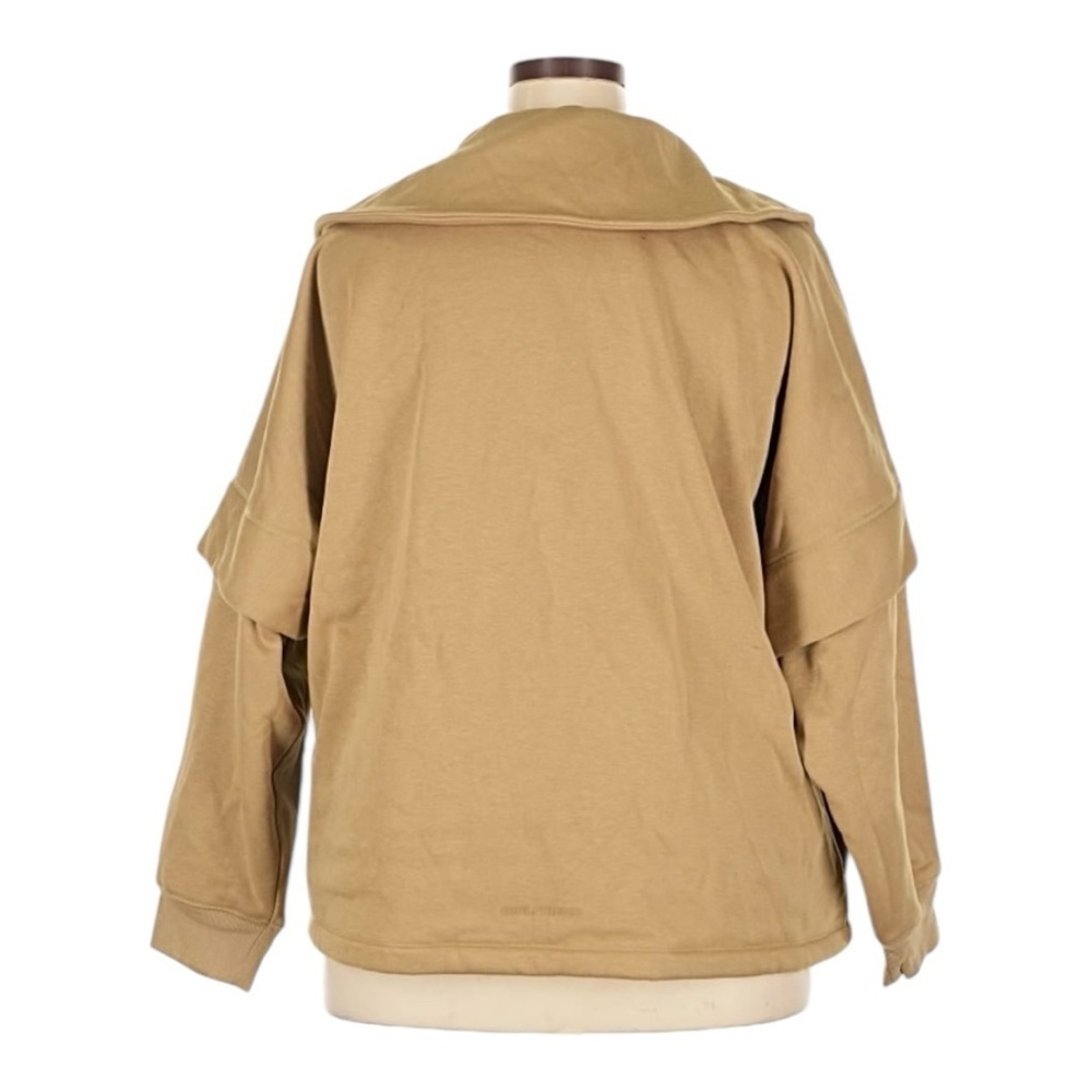 NWT Girlfriend Collective Light Brown Macie Two-Way Zip Layered Jacket Size XXXL - Picture 3 of 12